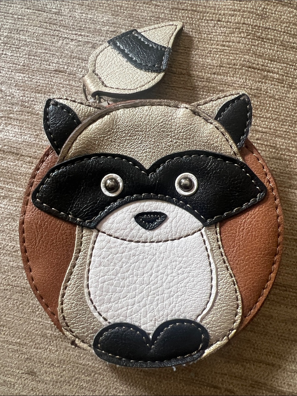 Relic Kids Raccoon Coin Purse in Brown, Black & White